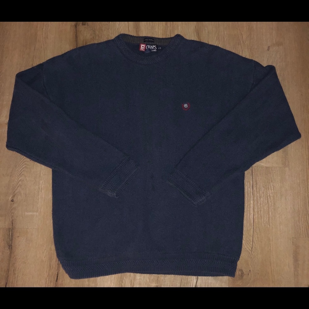 CHAPS RALPH LAUREN Navy Crewneck Sweater